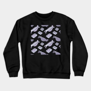 Anomalocaris Animal and Fossils Pattern Crewneck Sweatshirt